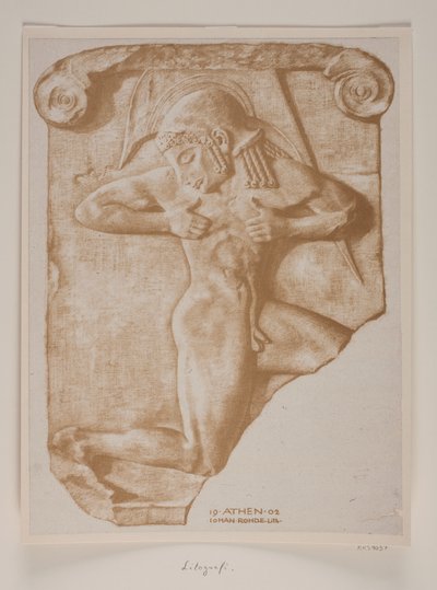 Våbenløberen. Græsk relief af Johan Rohde