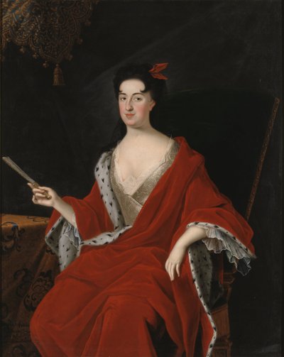 Catherine Opalinska, reine de Pologne - Portræt af Catherine Opalinska (1680-1747), dronning af Polen, af Starbus, Johan (1679-1724). Olie på lærred. Mål: 145x117 cm. Nationalmuseum Stockholm af Johan Starbus