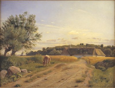 A Croft at Lodskov near Vognserup Manor, Zealand af Johan Thomas Lundbye
