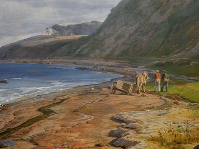 A Danish Coast, View from Kitnæs on Roskilde Fjord, Zealand af Johan Thomas Lundbye