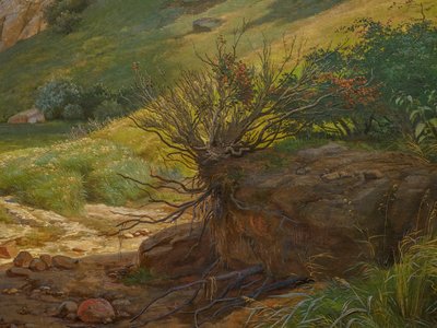 A Danish Coast, View from Kitnæs on Roskilde Fjord, Zealand af Johan Thomas Lundbye