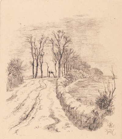 Allé ved Vallø af Johan Thomas Lundbye