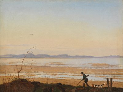 En aften ved Arresø, ca. 1837. af Johan Thomas Lundbye