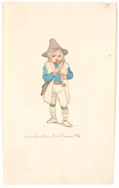 Lille "pifferaro" af Johan Thomas Lundbye