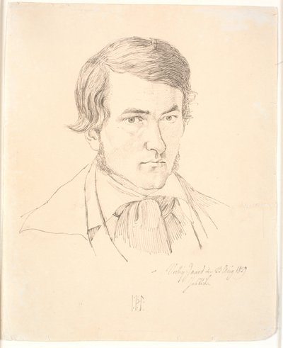 Selvportræt af Johan Thomas Lundbye