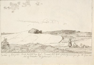 Sjællandsk landskab. I baggrunden Vejrhøj, indklæbet f.n. side 6 af Johan Thomas Lundbye