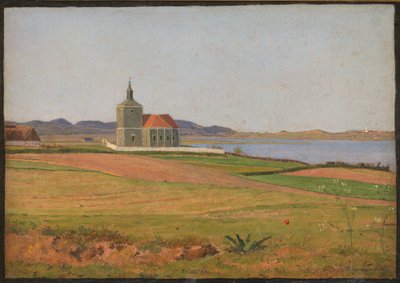 Vinderød Church near Frederiksværk af Johan Thomas Lundbye