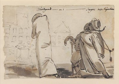 "Abildgaard og Sergell besøger København" af Johan Tobias Sergel