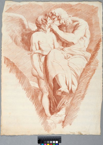 Akademiezeichnung. Raffaels "Jupiter küsst Amor" in der Loggia der Villa Farnesina in Rom af Johan Tobias Sergel