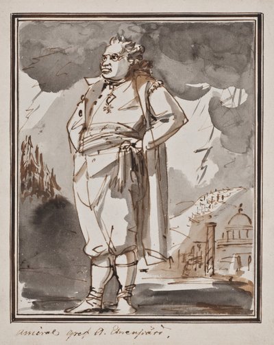 Carl August Ehrensvärd i helfigur af Johan Tobias Sergel