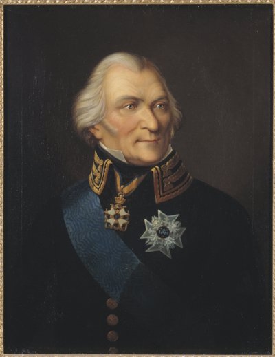 Portræt af grev Johan Christopher (Kristoffer) von Toll (1743-1817), ved Way, Johann Wilhelm Carl (1792-1873). Olie på lærred. Mål: 75x62 cm. Nationalmuseum Stockholm af Johan Way