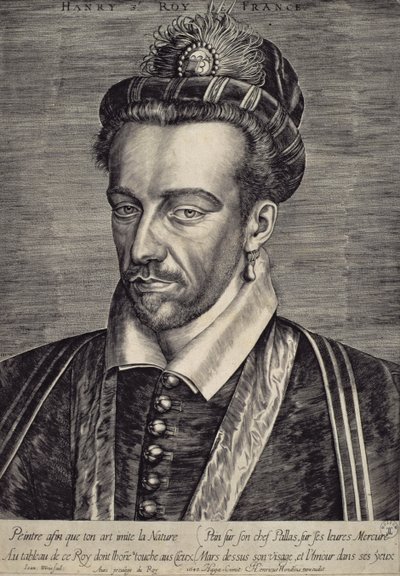 Henri III Valois (1551-89) af Johan Wierix