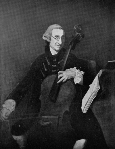 Giacomo Cervetto 1680-1783, italiensk cellist af Johan Zoffany