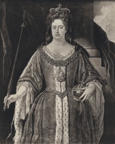 Dronning Anne (litho) af Johann (after) Closterman