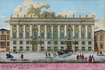 Prins Eugene af Savoyens vinterpalads i Himmelpfortgasse af Johann Adam Delsenbach