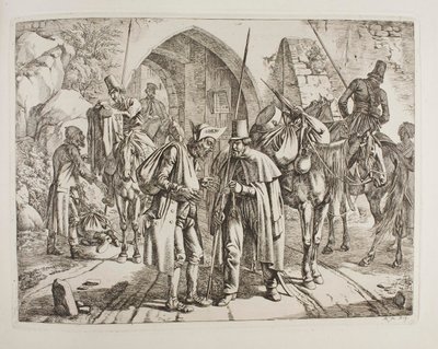 Kosakker sælger stjålet ejendom til jødiske småhandlende af Johann Adam Klein