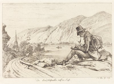 Landskabsmaleren på tur af Johann Adam Klein