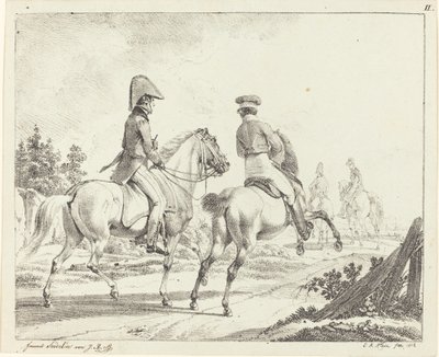 Erlangen-elever til hest af Johann Adam Klein
