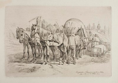 Ungarsk hestevogn af Johann Adam Klein