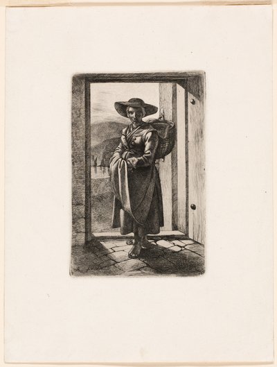 Den ungarske kvinde, der står i døren af Johann Adam Klein