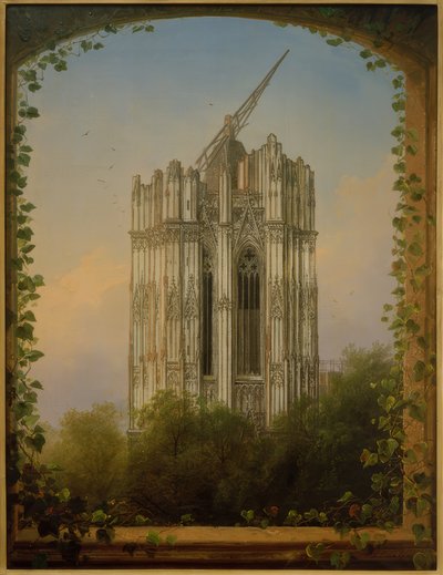 Ufærdigt sydtårn af Johann Adolf Lasinsky