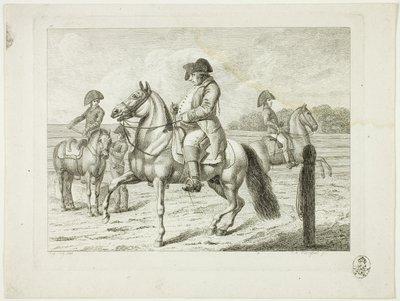 Rideskole og heste af Johann Adolph Darnstedt