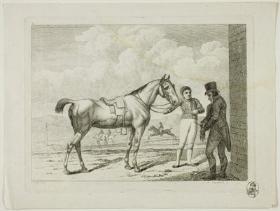 Rideskole og heste af Johann Adolph Darnstedt