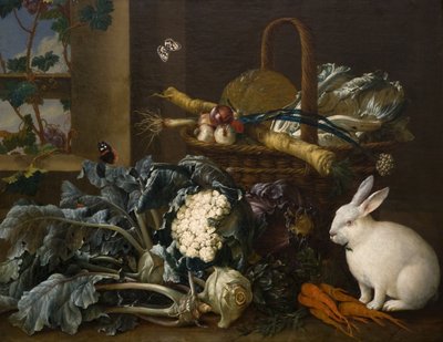 Stilleben med kanin (olie på lærred) af Johann Amandus Wink