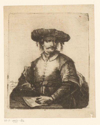 Portræt af en ukendt kunstner af Johann Andreas Benjamin Nothnagel