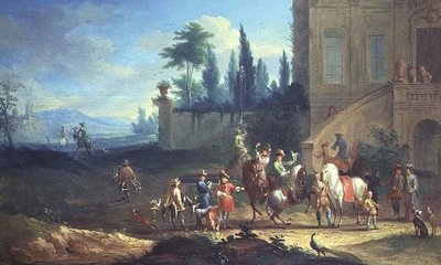 Hawking Party (en af et par) af Johann Andreas Graff