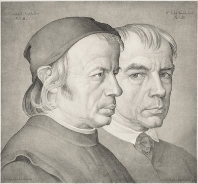 Brødrene Konrad og Franz Eberhard af Johann Anton Ramboux