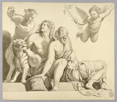 Dionysos og Ariadne af Johann August Nahl the Younger