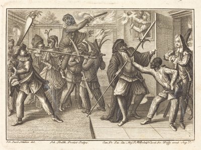 Kaptajnen genvinder sin frihed af Johann Balthasar Probst after Johann Jacob Schübler