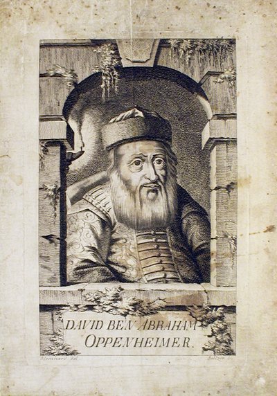 Portræt af David Oppenheim 1664-1736, overrabbiner i Prag af Johann Balzer