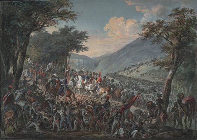 Kejser Alexander I og hans følge gik gennem Vogeserne i juli 1815, 1825 af Johann Baptist Hoechle