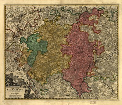 Ducatus Luxembourgi. LOC 99446214 af Johann Baptist Homann