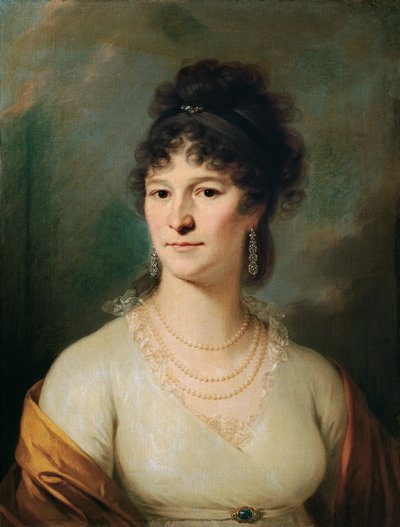 Buste af en dame af Johann Baptist Lampi d. Ä.