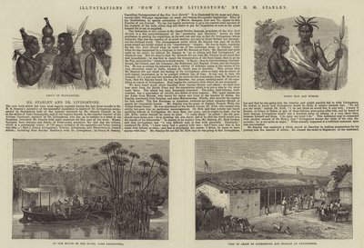 Illustrationer til How I Found Livingstone, af H M Stanley af Johann Baptist Zwecker