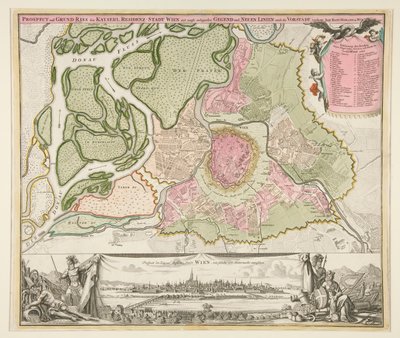 Kort over Wien af Johann Baptista Homann