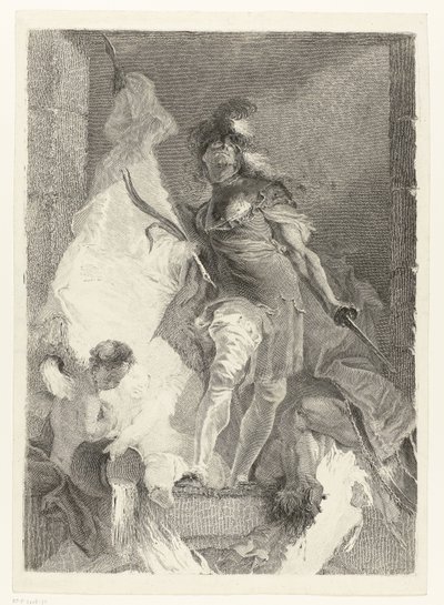 Saint Florian som en kriger med en sejrs palme af Johann Beheim