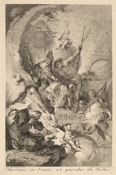 Fire hellige af Johann Beheim after Franz Anton Maulbertsch