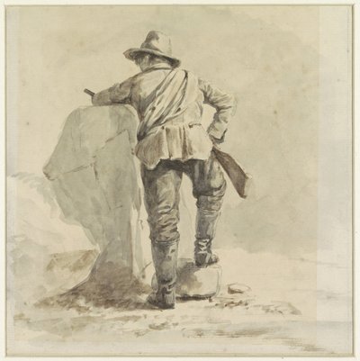 Hvilende dreng, set bagfra af Johann Bernard Klombeek