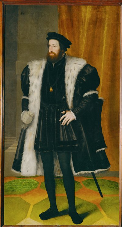 Kejser Ferdinand I, bror til Karl V ... (maleri på lærred) af Johann Bocksberger