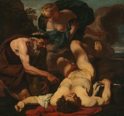 Selene og Endymion (tidligere med titlen The Death of Orion) af Johann Carl Loth (attributed to)