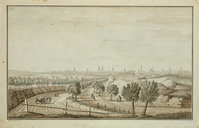 Udsigt til Hallesch Gate af Johann Carl Wilhelm Rosenberg