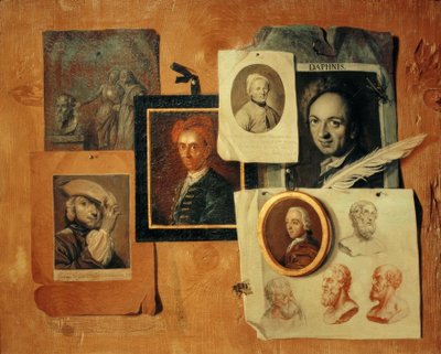 Quodlibet med portrætter af samtidige og gamle hoveder af Johann Caspar Füssli