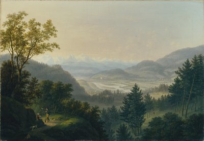 Omgivelserne af Habsburg-ruinerne af Johann Caspar Rahn