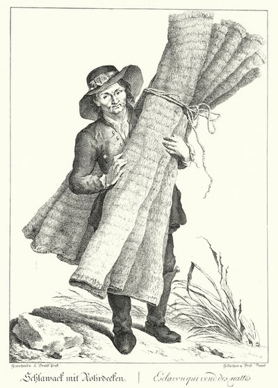 Måtte sælger (gravering) af Johann Christian (after) Brand