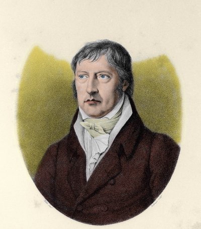 Portræt af Georg Wilhem Friedrich Hegel (1770 - 1831), tysk filosof af Johann Christian (after) Xeller