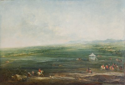 Laxenburg fra Münkendorfer Lusthaus mod sydvest af Johann Christian Brand